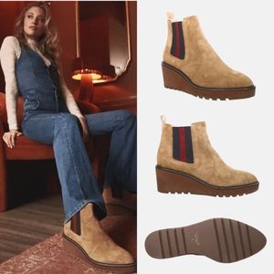 Cecelia New York Gemma Wedge Boot in Nutella New Size 7